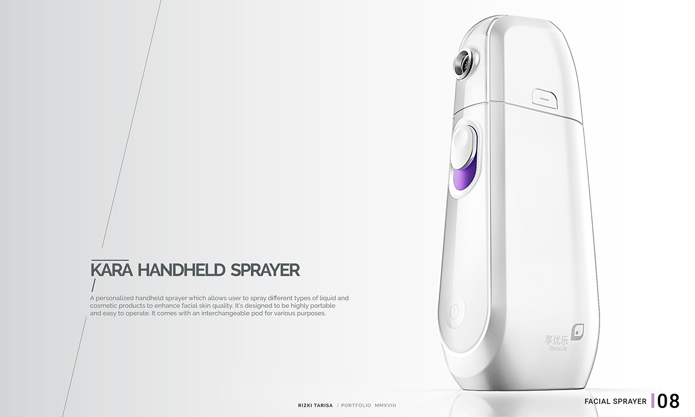 Handheld，Facial sprayer，industrial design，conceptual design，