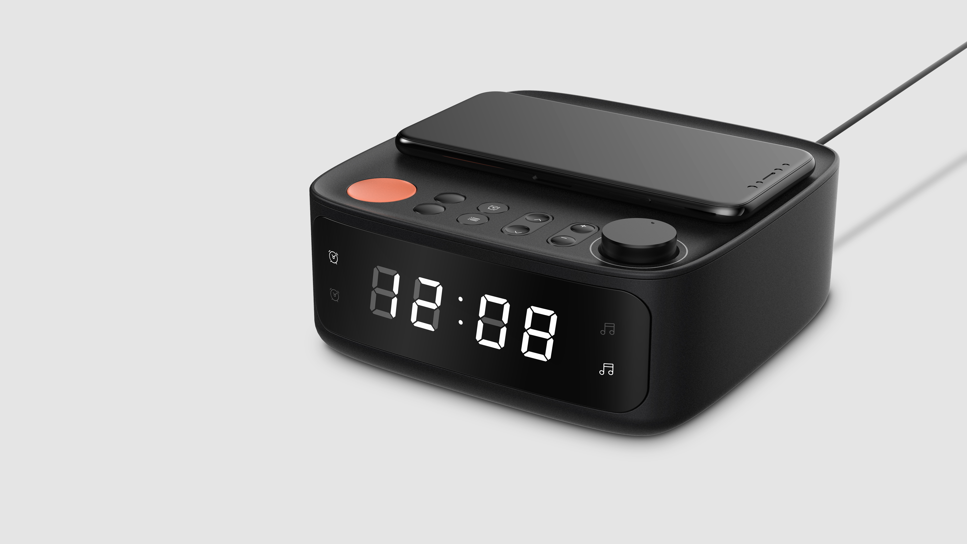 Wireless charging，alarm clock，