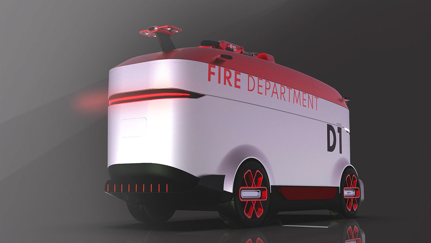 meet an emergency，fire engine，rescue，automation，fire control，