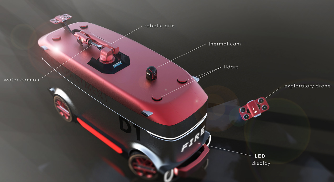 meet an emergency，fire engine，rescue，automation，fire control，