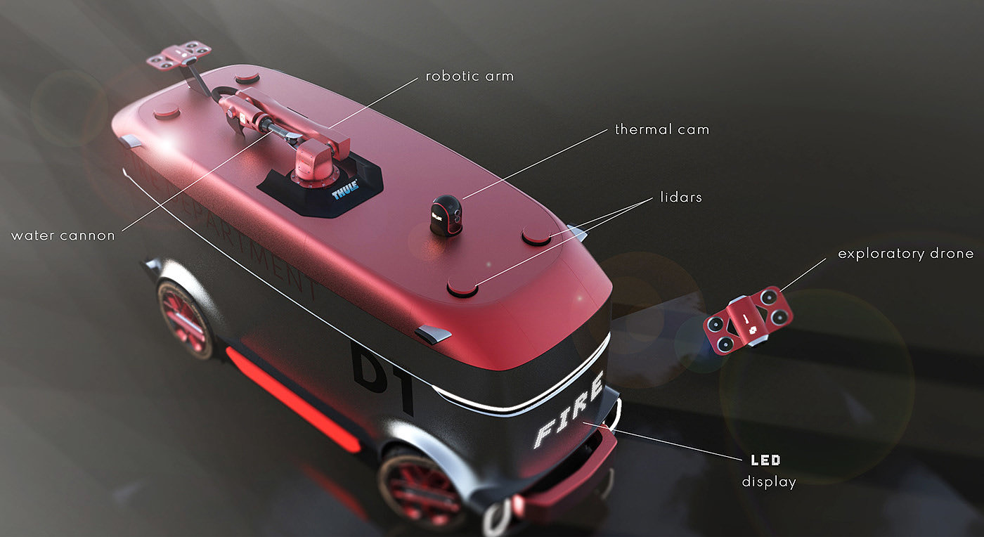 meet an emergency，fire engine，rescue，automation，fire control，