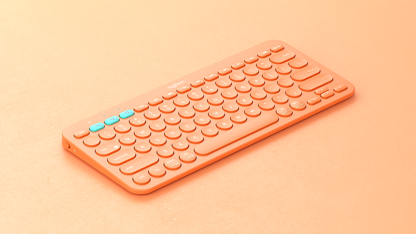 Render，modeling，Logitech，k380，logitech，Martin Thul，keyboard，