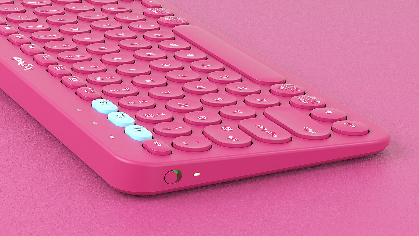Render，modeling，Logitech，k380，logitech，Martin Thul，keyboard，