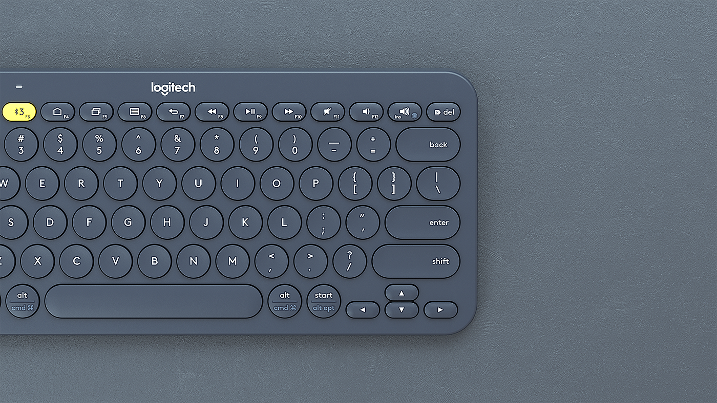 Render，modeling，Logitech，k380，logitech，Martin Thul，keyboard，