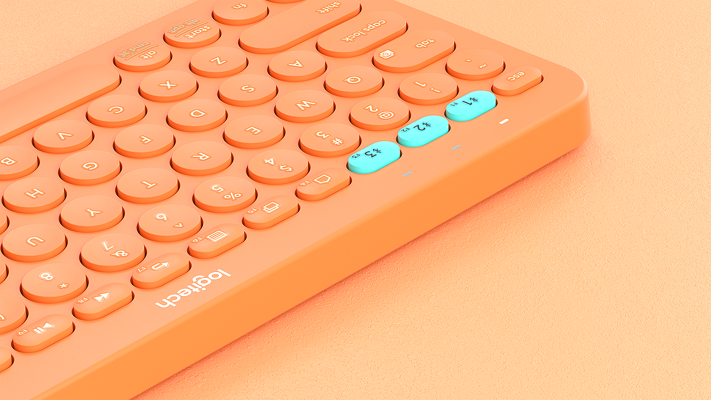Render，modeling，Logitech，k380，logitech，Martin Thul，keyboard，