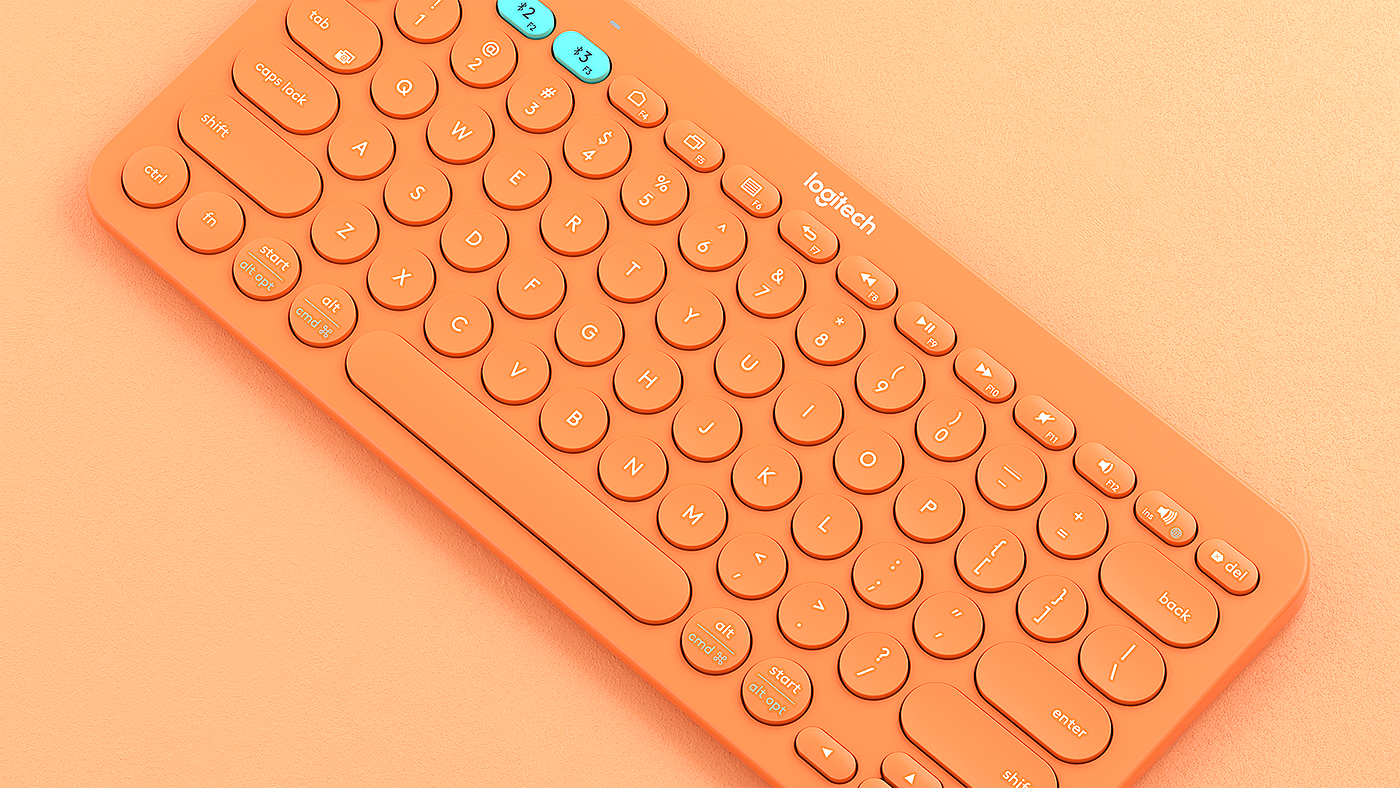 Render，modeling，Logitech，k380，logitech，Martin Thul，keyboard，