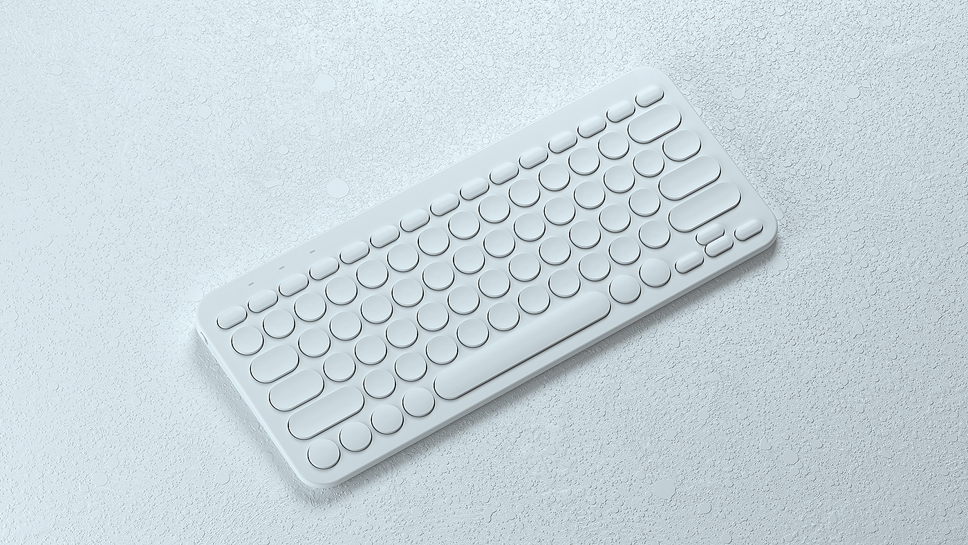 Render，modeling，Logitech，k380，logitech，Martin Thul，keyboard，