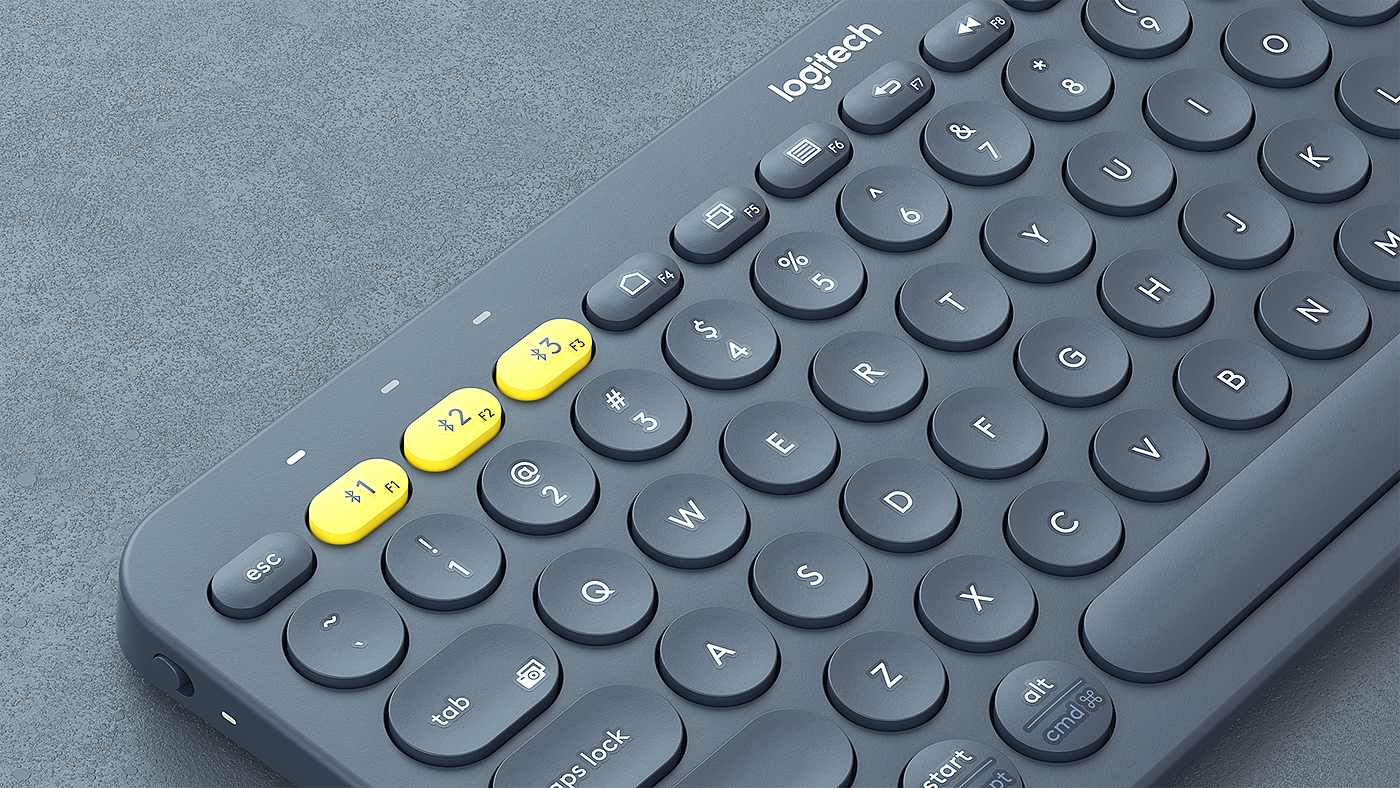 Render，modeling，Logitech，k380，logitech，Martin Thul，keyboard，