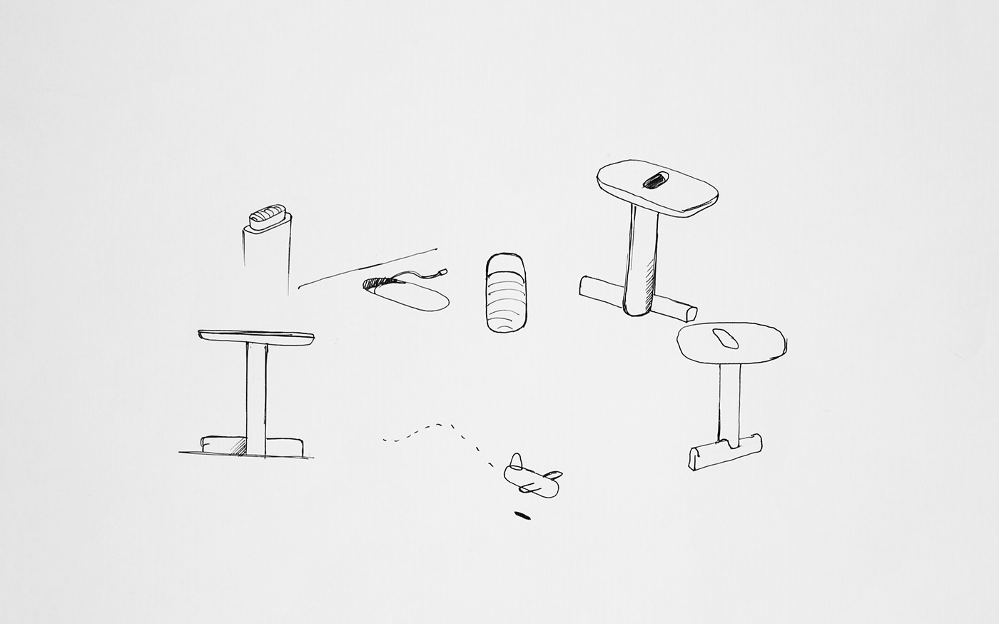 Hiko，Charging hole，black，Side table，Studio Berm ūdez，