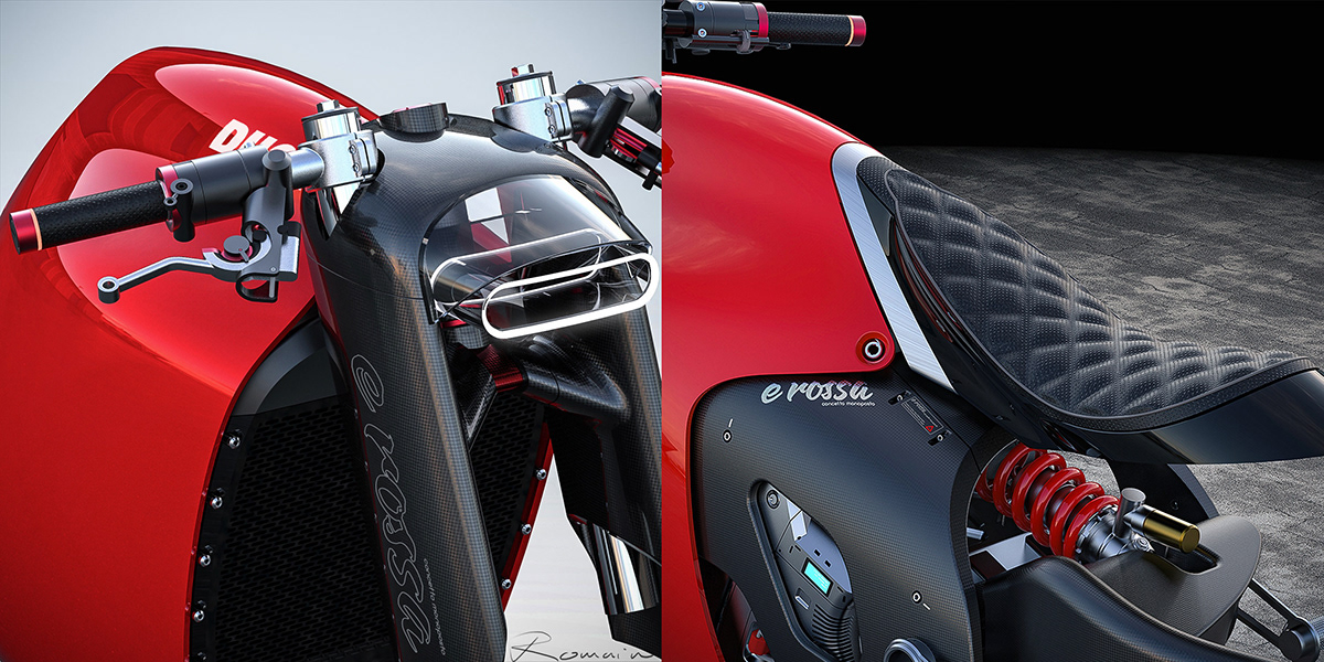 technology，Electric motorcycle，is monopos red，