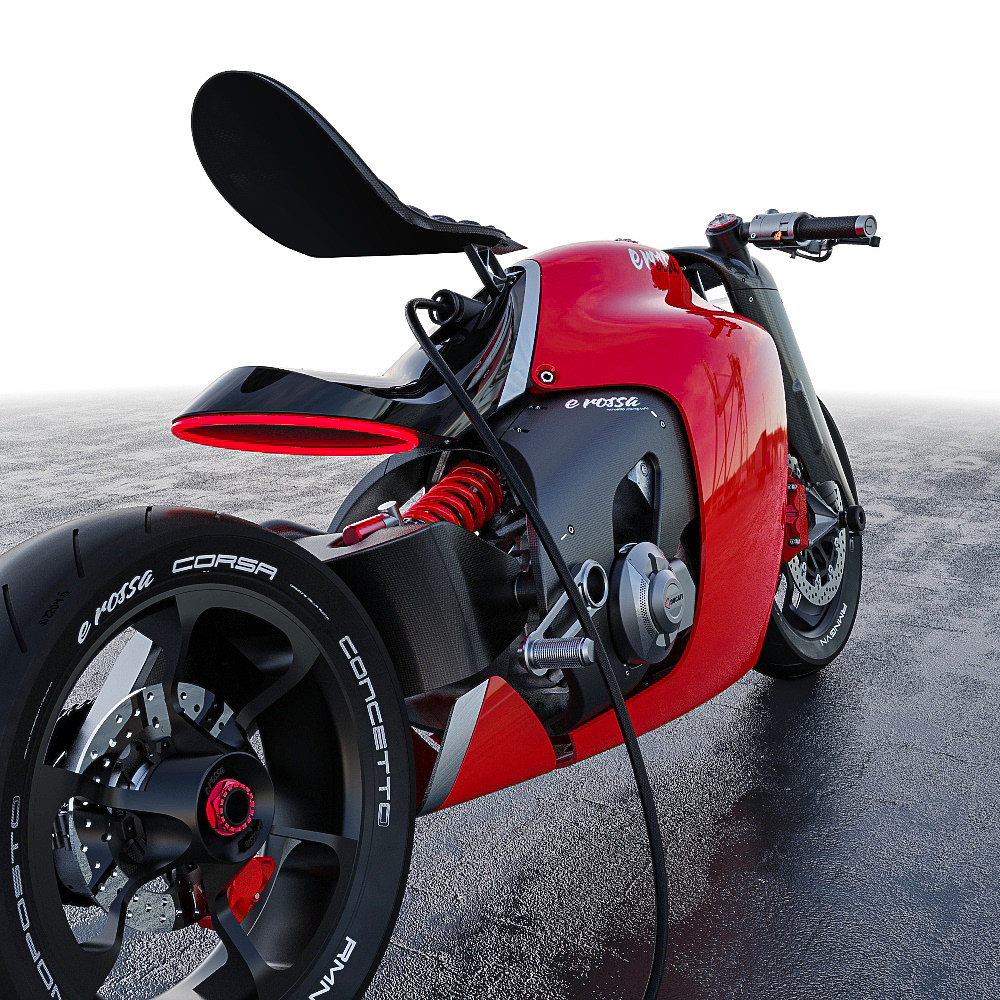 technology，Electric motorcycle，is monopos red，