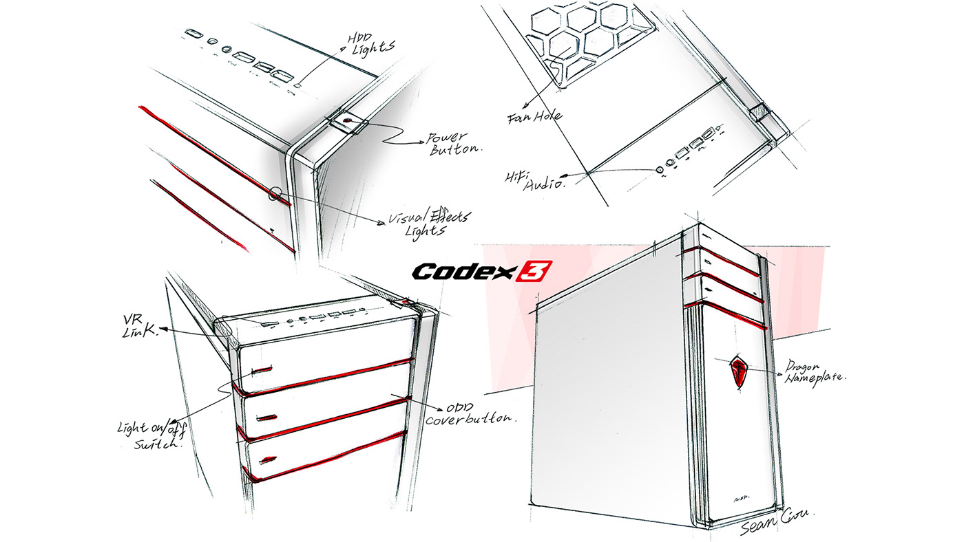 Classic simplicity，product design，Computer machine box，