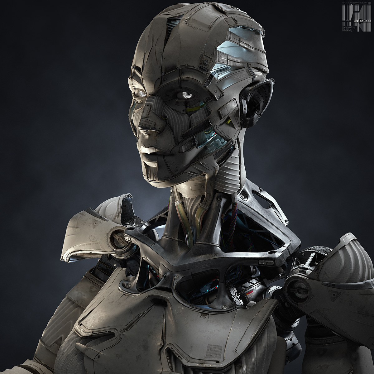 3D modeling，Character rendering，ELF Cyborg，