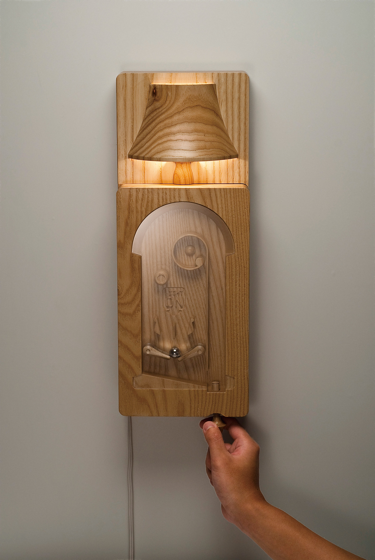 Pinballight，Wall lamp cabinet，woodiness，