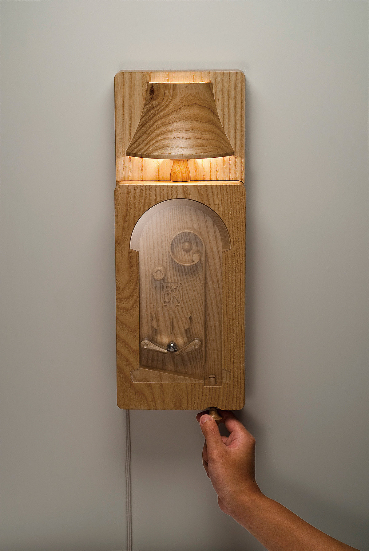 Pinballight，Wall lamp cabinet，woodiness，