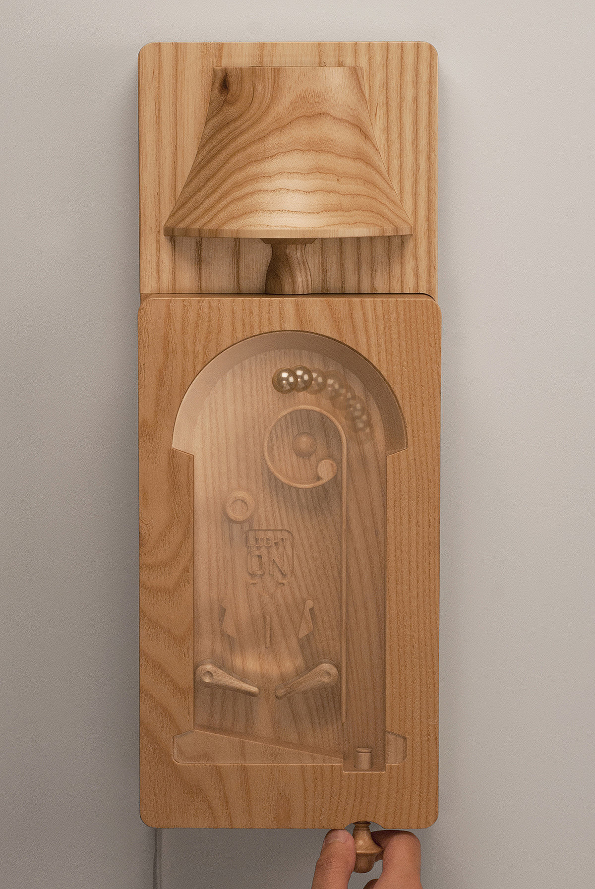 Pinballight，Wall lamp cabinet，woodiness，