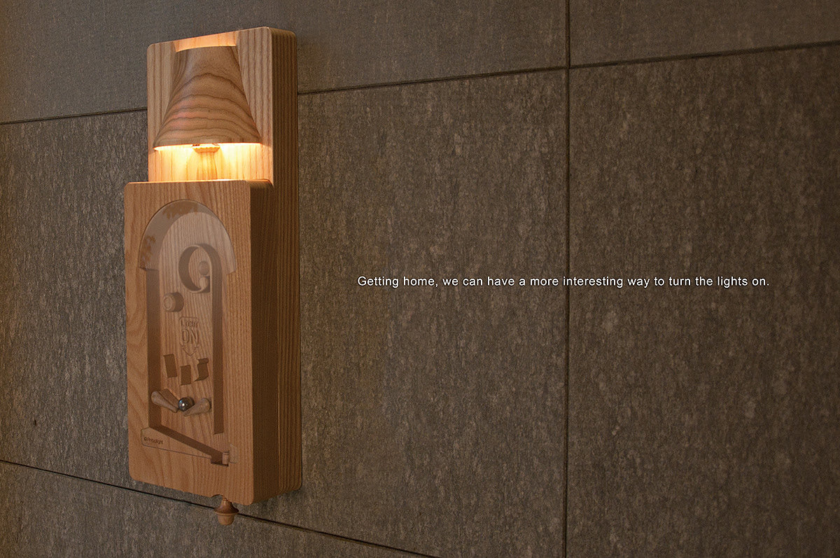 Pinballight，Wall lamp cabinet，woodiness，