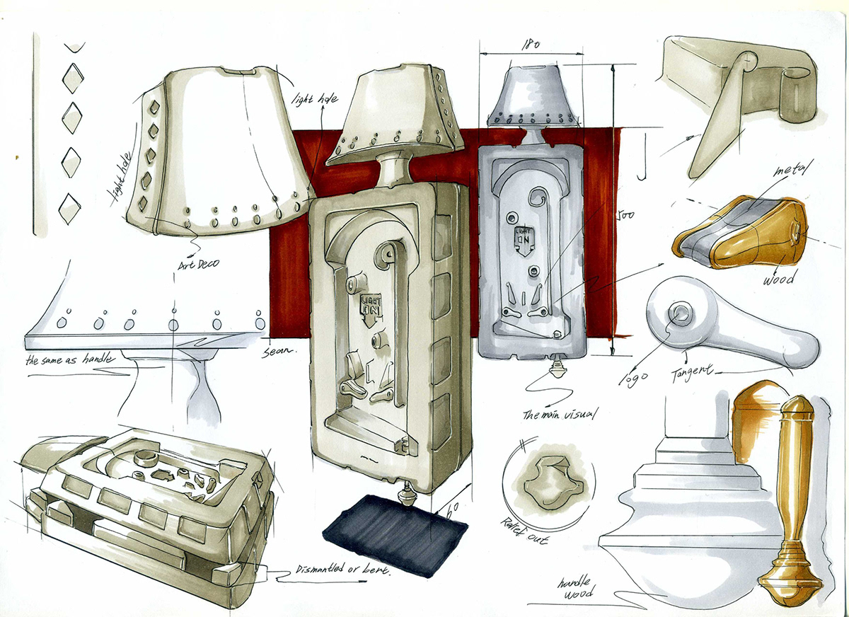 Pinballight，Wall lamp cabinet，woodiness，