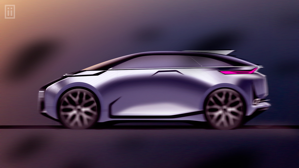 Sketches，Hand drawn car，Metal，