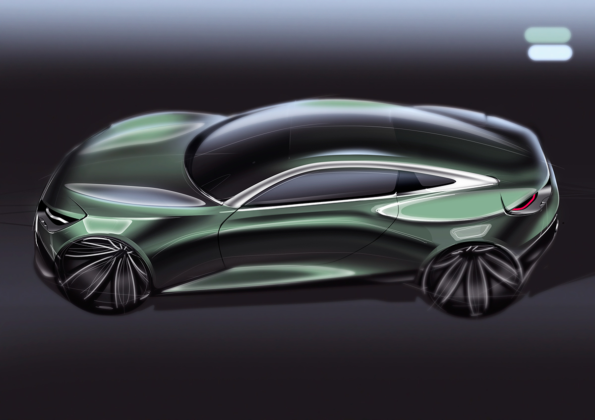 Sketches，Hand drawn car，Metal，