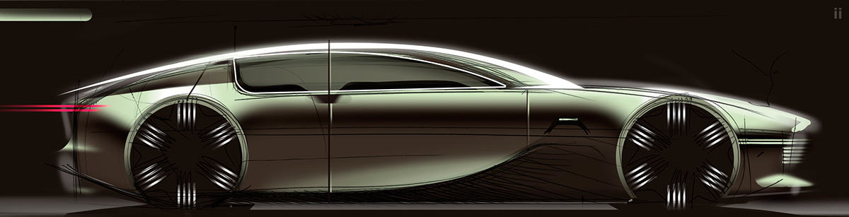 Sketches，Hand drawn car，Metal，