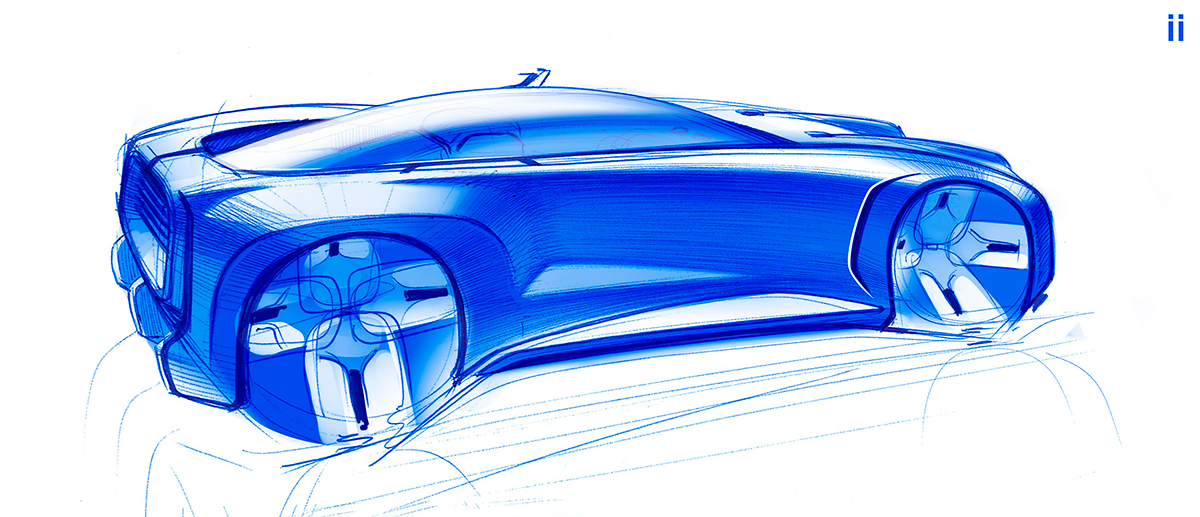 Sketches，Hand drawn car，Metal，