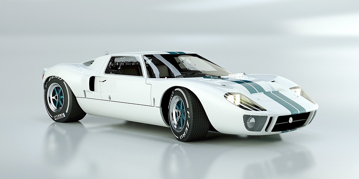 Ford GT40，汽车设计，金属，