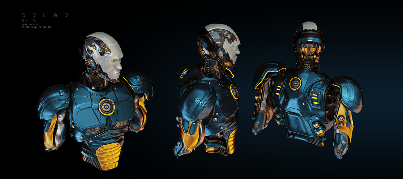 role，robot，squad，Vladislav Ociacia，Render，