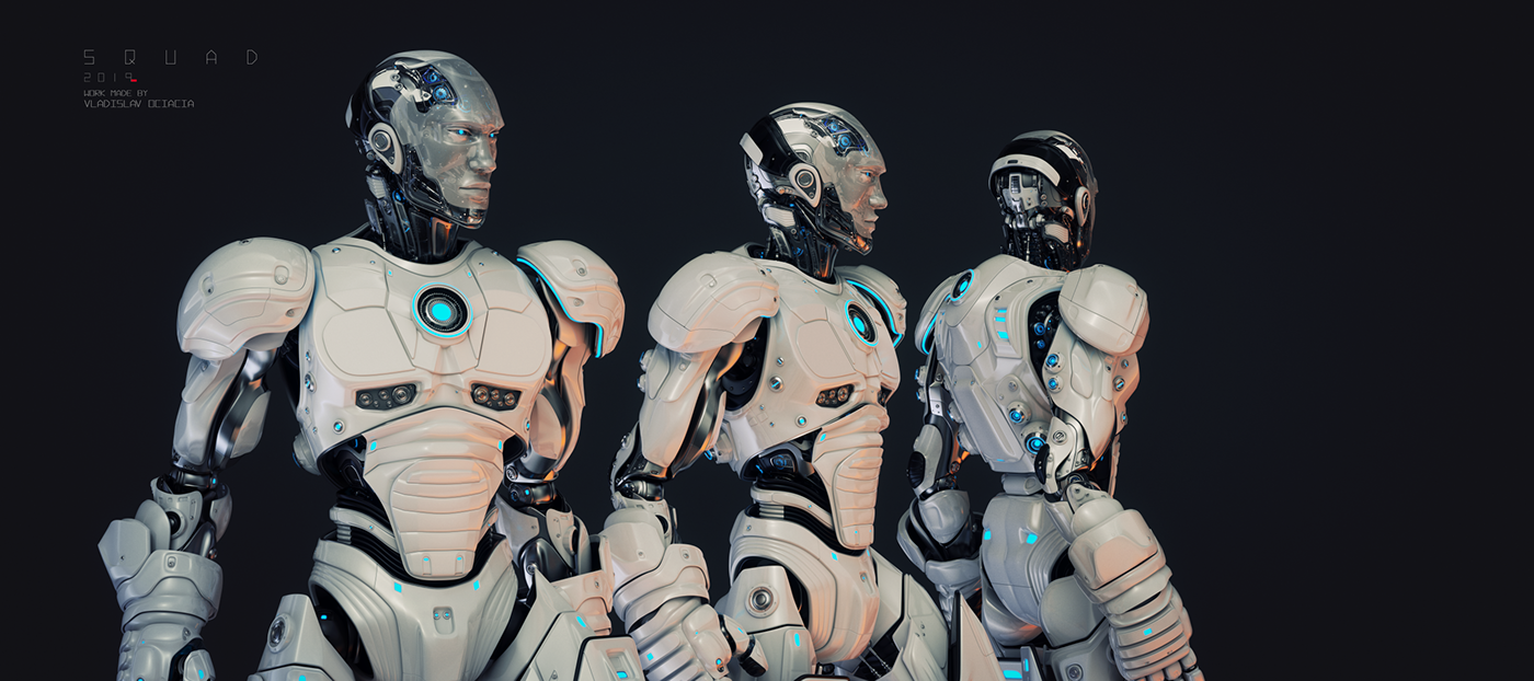 role，robot，squad，Vladislav Ociacia，Render，