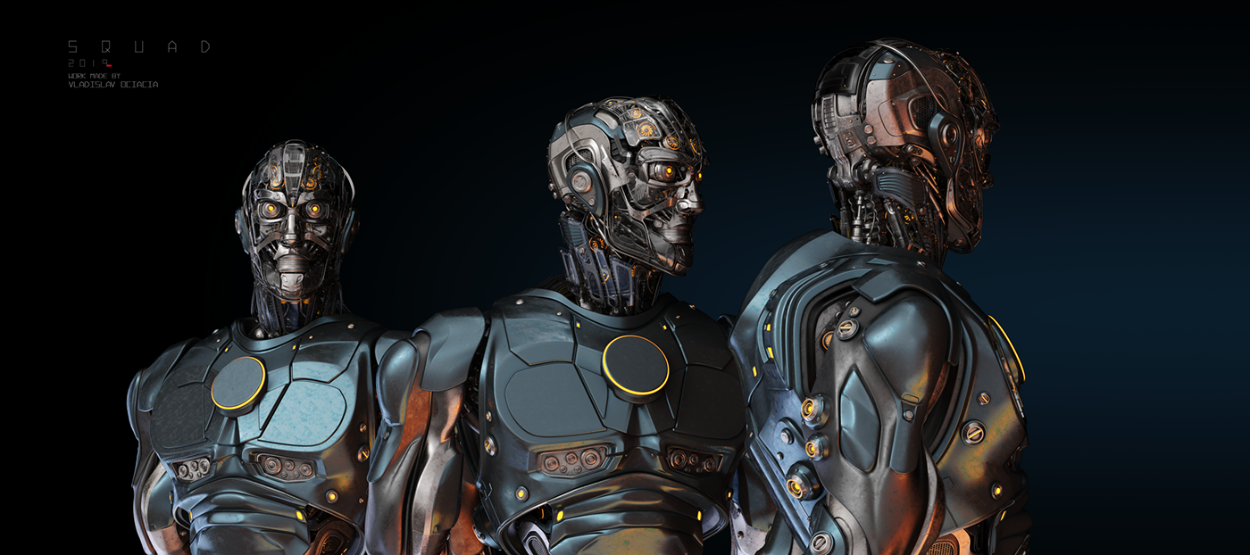 role，robot，squad，Vladislav Ociacia，Render，