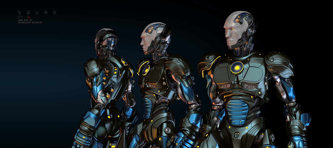 role，robot，squad，Vladislav Ociacia，Render，