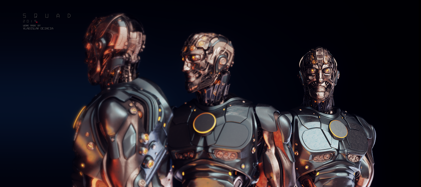 role，robot，squad，Vladislav Ociacia，Render，