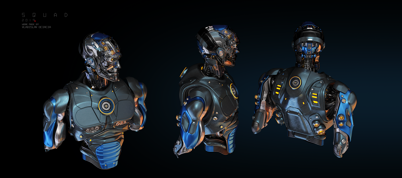 role，robot，squad，Vladislav Ociacia，Render，