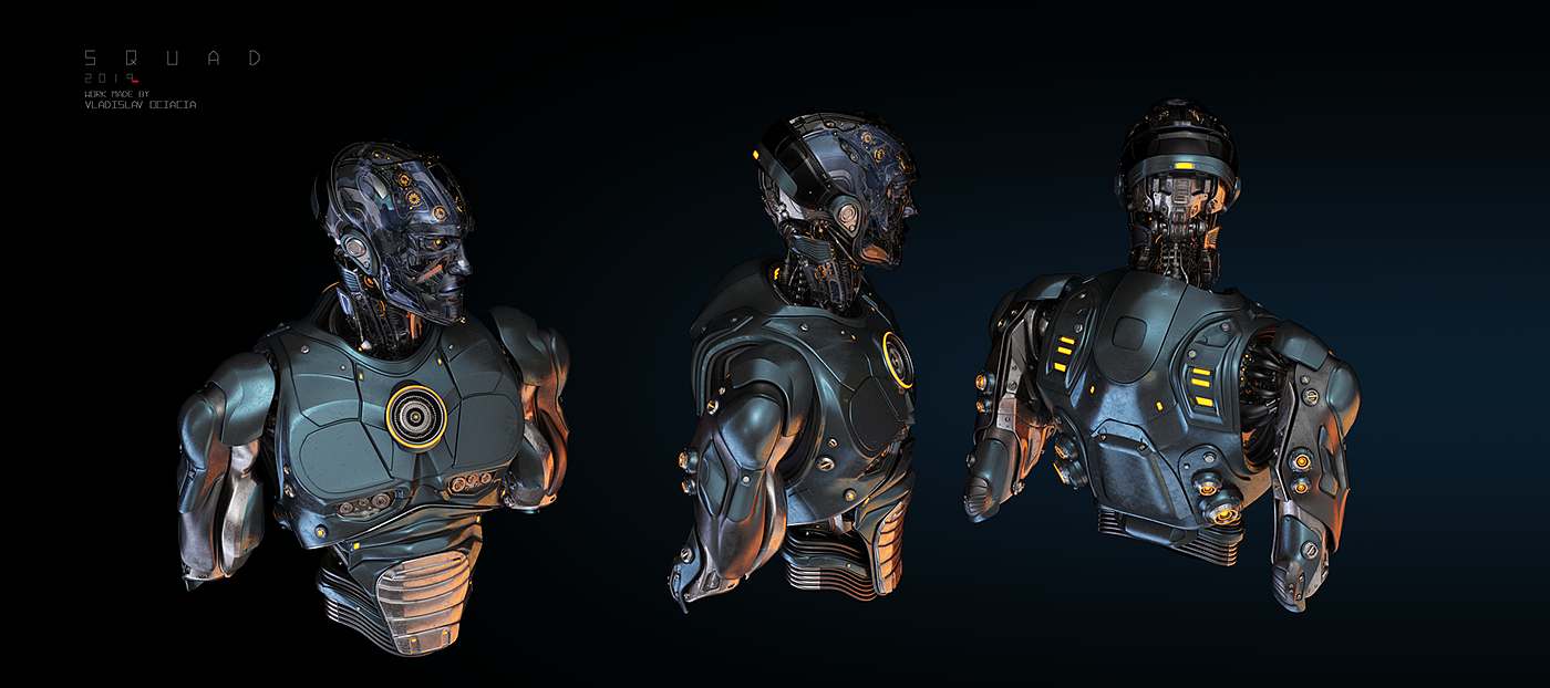 role，robot，squad，Vladislav Ociacia，Render，