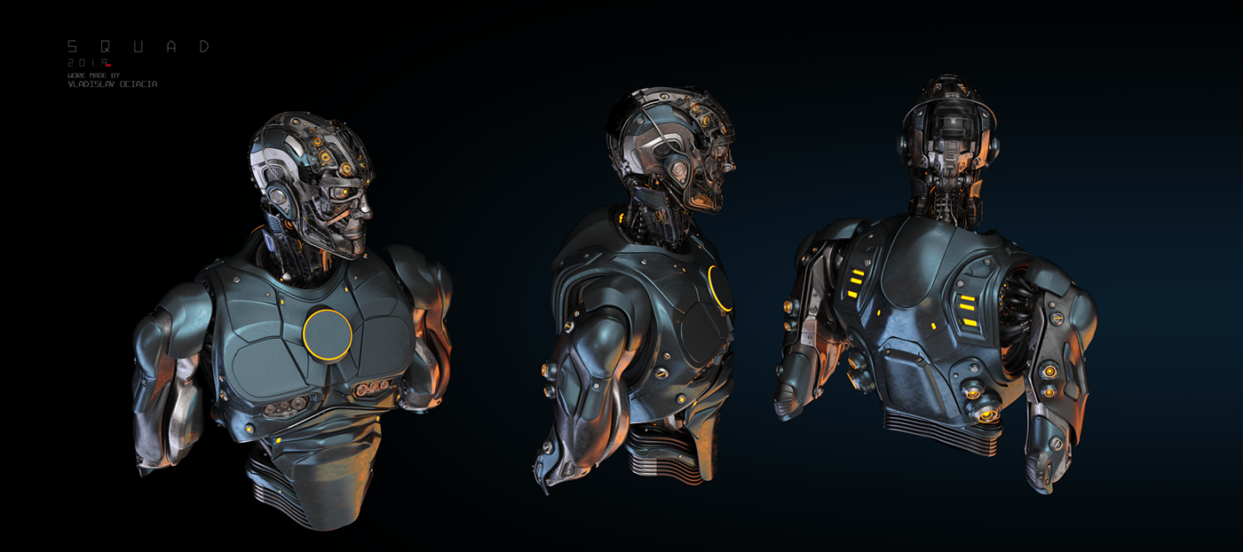 role，robot，squad，Vladislav Ociacia，Render，