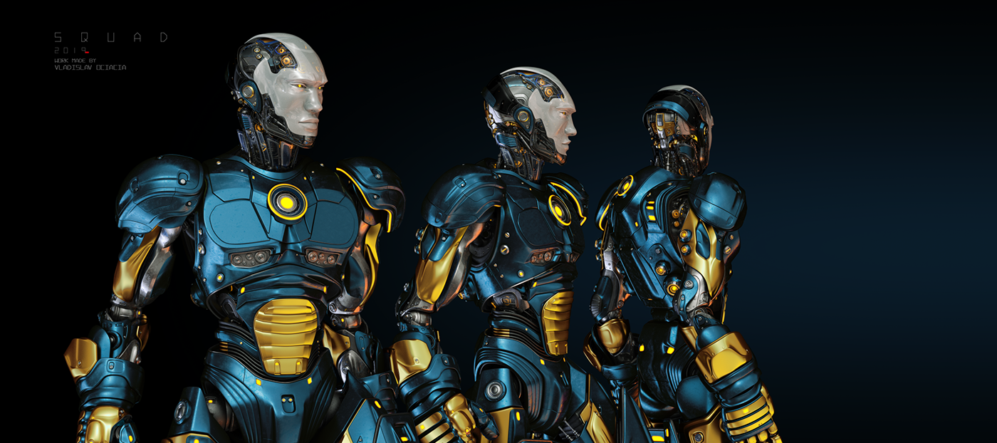 role，robot，squad，Vladislav Ociacia，Render，