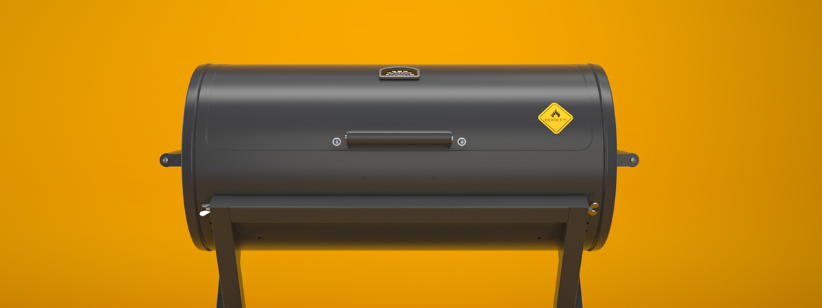 WAACS Design，outdoor，Barrel type，Barbecue rack，Boretti，black，