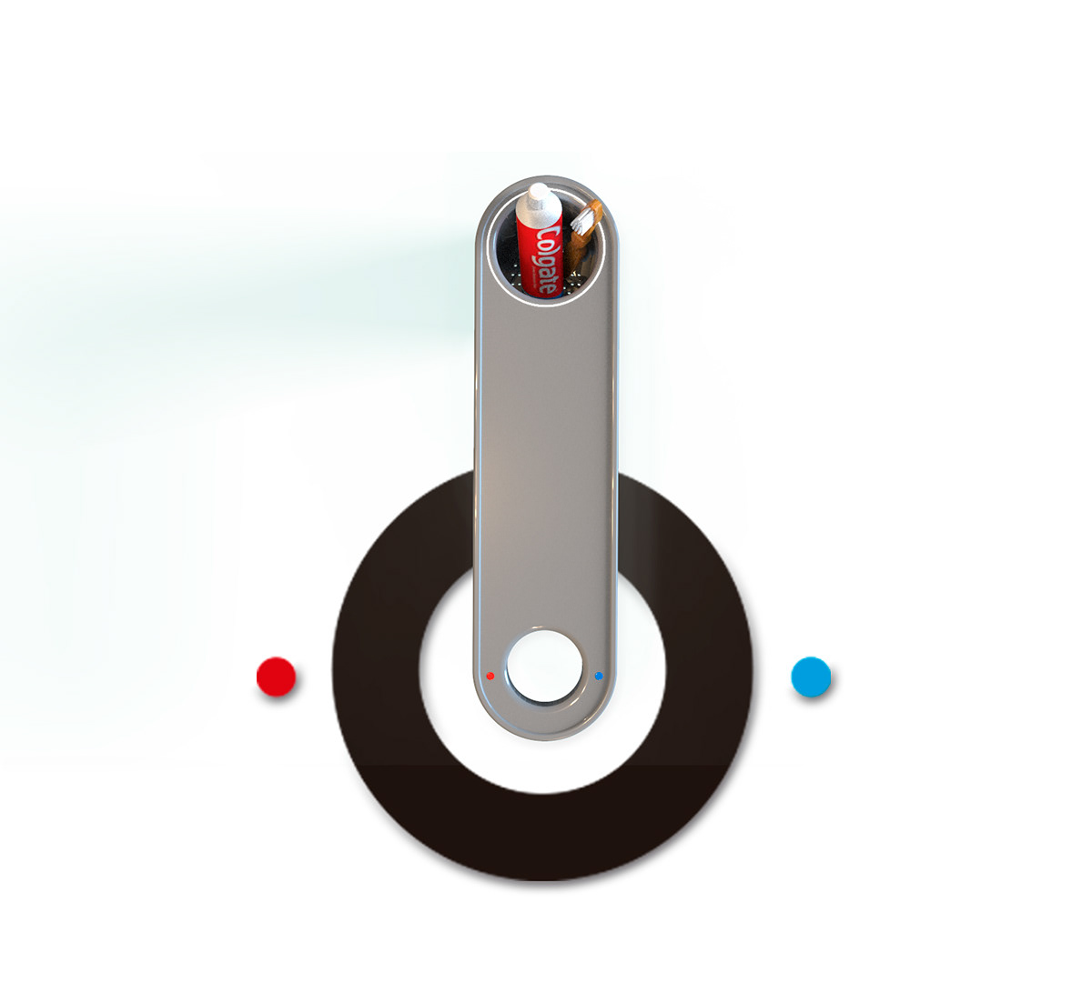 water tap，Tooth cup，space，