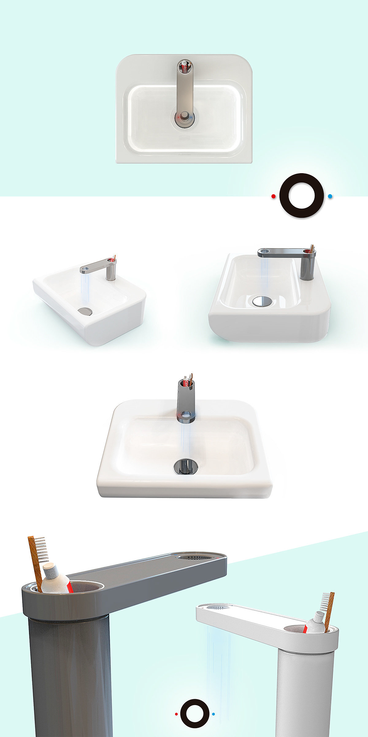 water tap，Tooth cup，space，