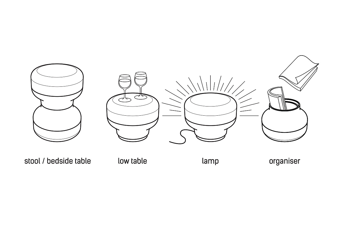 Tables and chairs，multi-function，Flip，modularization，Twist，