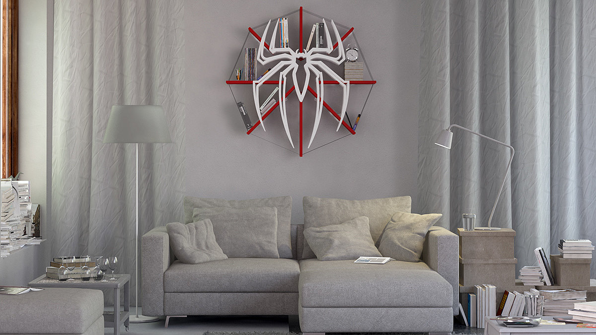 Metal，bookshelf，IronSpiderMan，