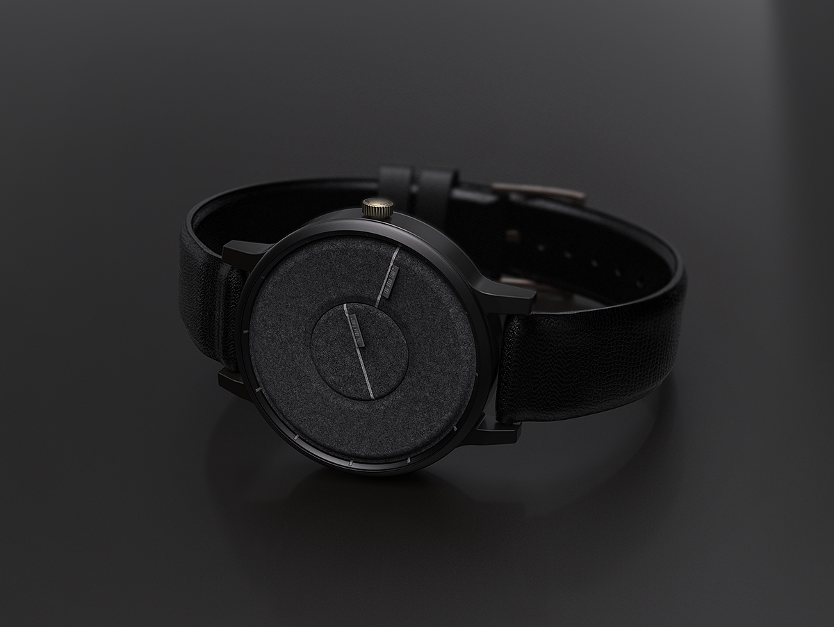 Time Tag，手表设计，黑色，