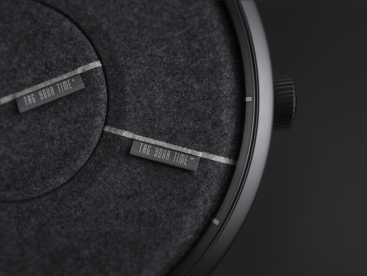 Time Tag，Watch design，black，