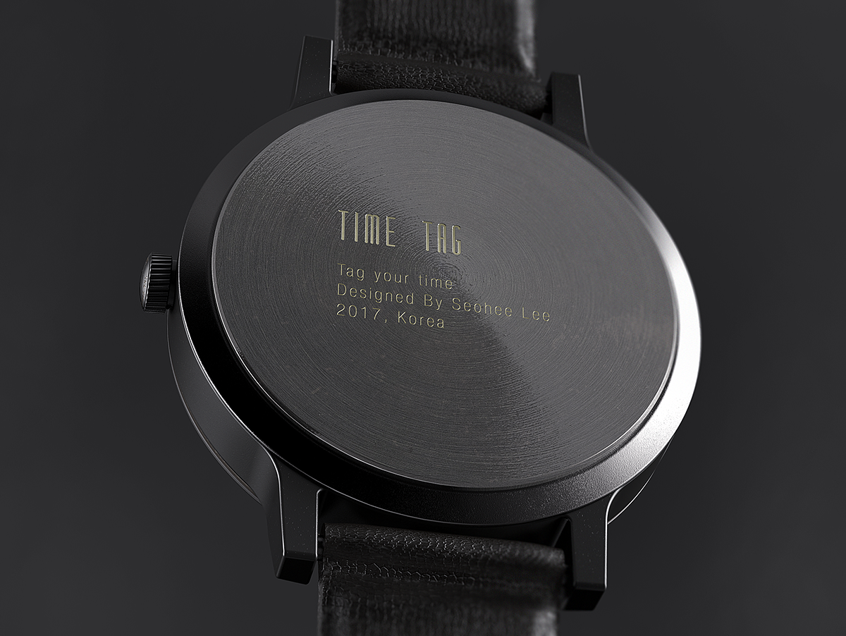 Time Tag，Watch design，black，