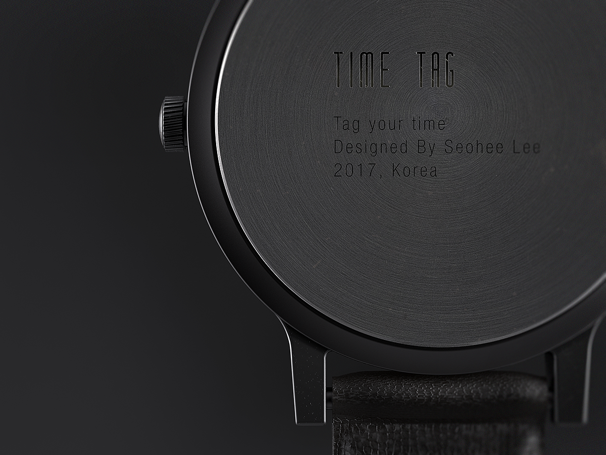 Time Tag，Watch design，black，