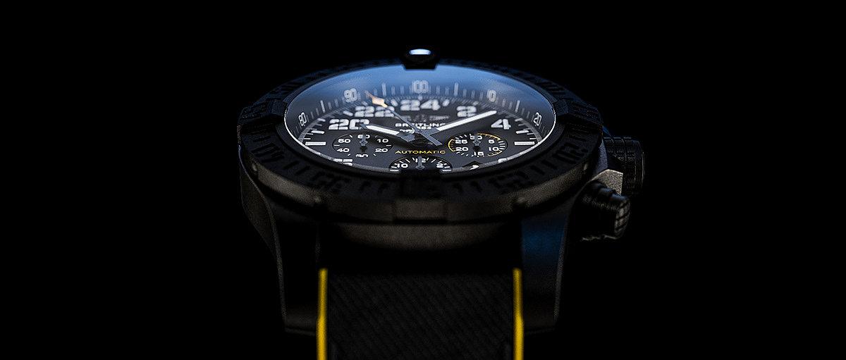 black，Wrist watch，Breitling，