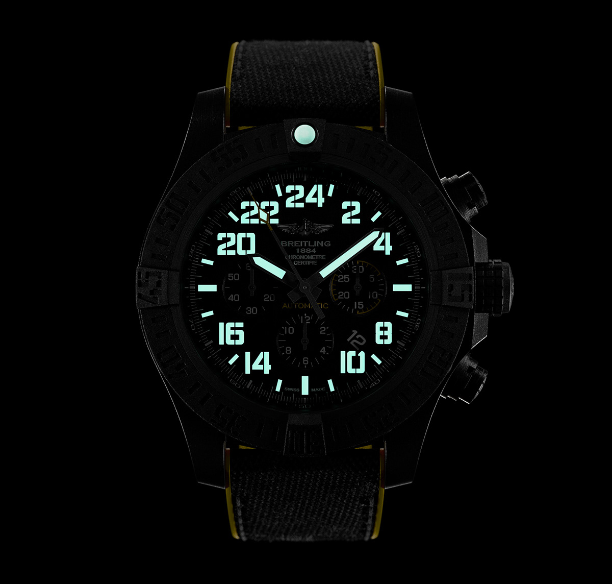 black，Wrist watch，Breitling，