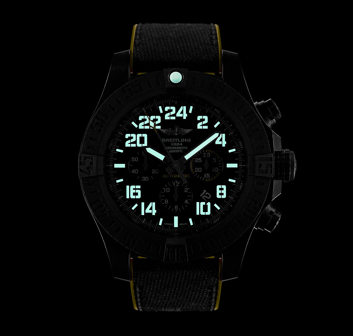black，Wrist watch，Breitling，
