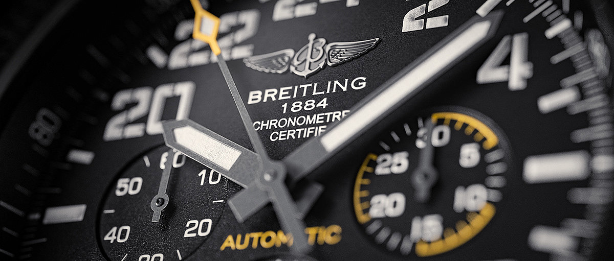 黑色，手表，Breitling，