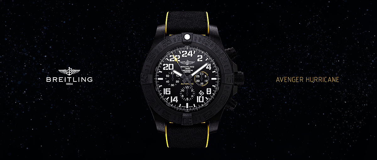 black，Wrist watch，Breitling，